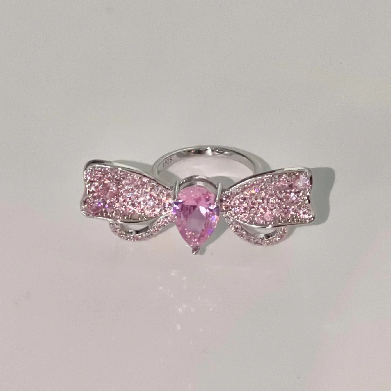 Delicate Pink Diamond Earrings Necklace Bracelet   HA1289 - Image 6