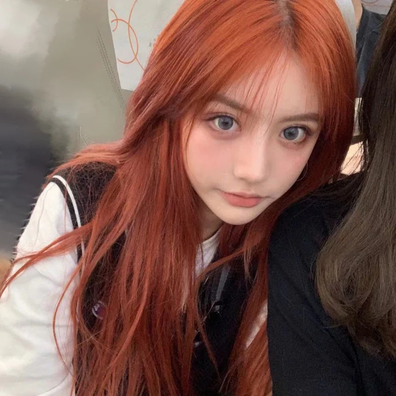 Dirty Orange Long Straight Wig HA1813 - Image 2