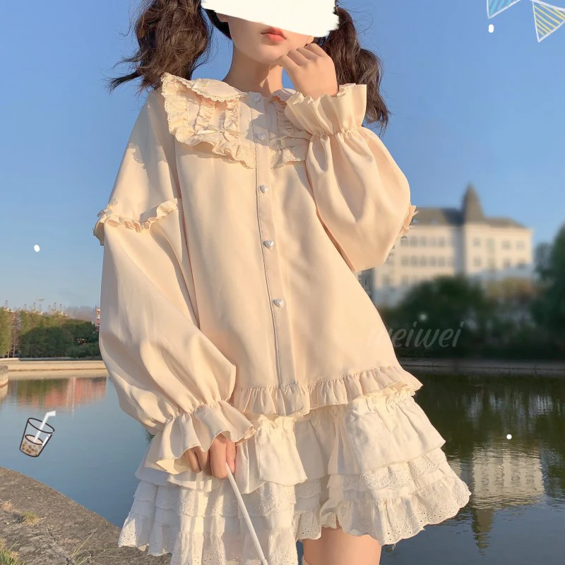 Doll Collar Rabbit Ear Long Sleeve Top  HA1409 - Image 4