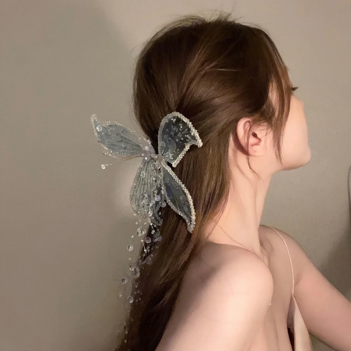 Elf Ear Bridal Crystal Barrette   HA1596 - Image 3