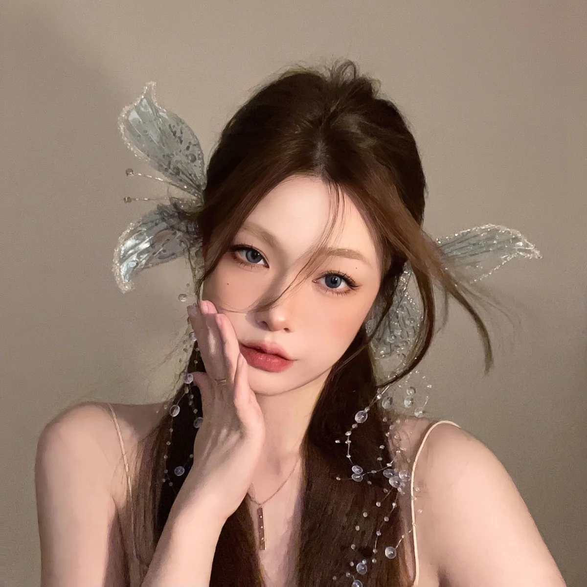 Elf Ear Bridal Crystal Barrette   HA1596 - Image 5