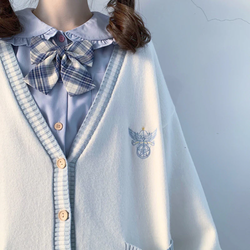Embroidered Bow Knit Cardigan   HA0574 - Image 5