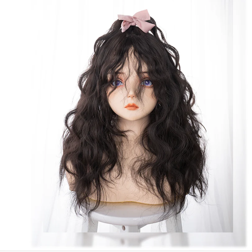 Black Wool Roll Wig HA0227 - Image 3