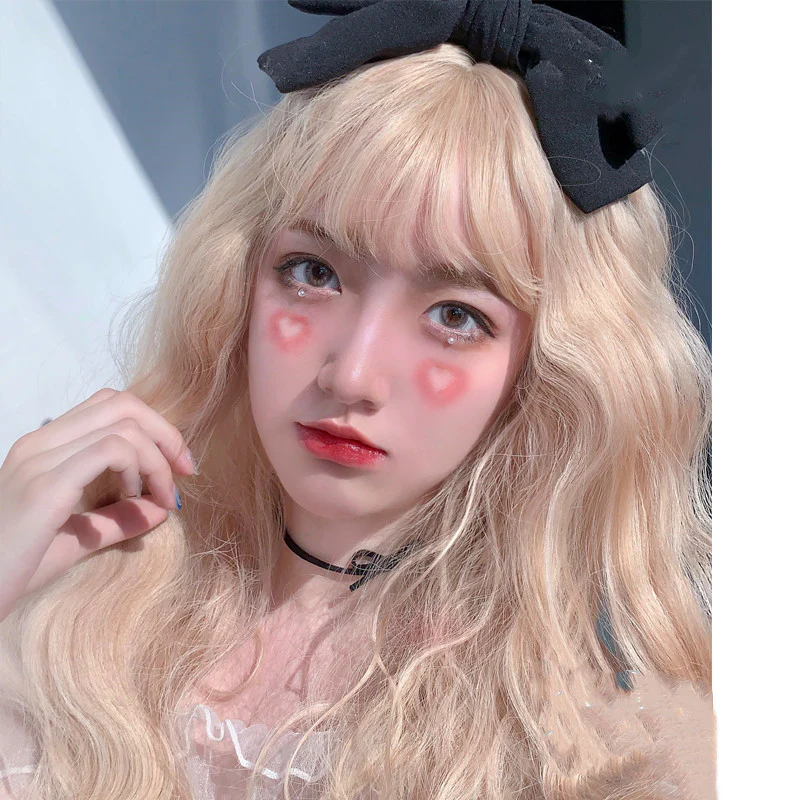 Everyday Cream Gradient Medium Length Curls   HA0166 - Image 2