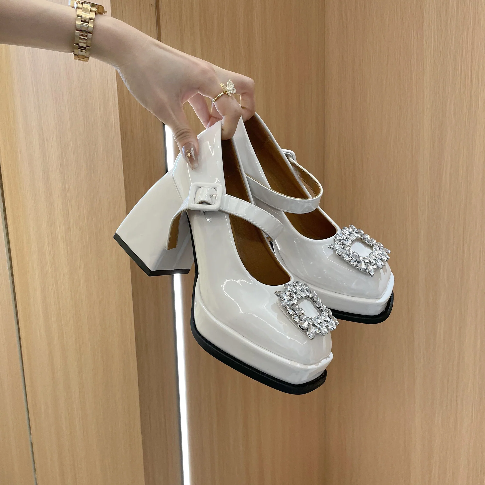 Fairy Feng Rhinestone Mary Jane Shoes   HA0592 - Image 5