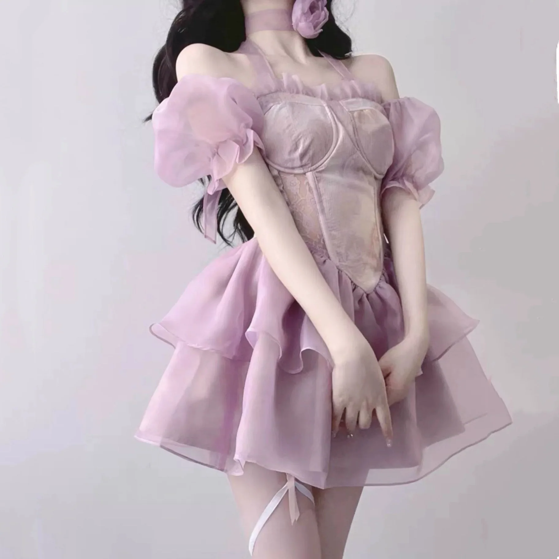 Fairy purple dress HA2581 - Image 2