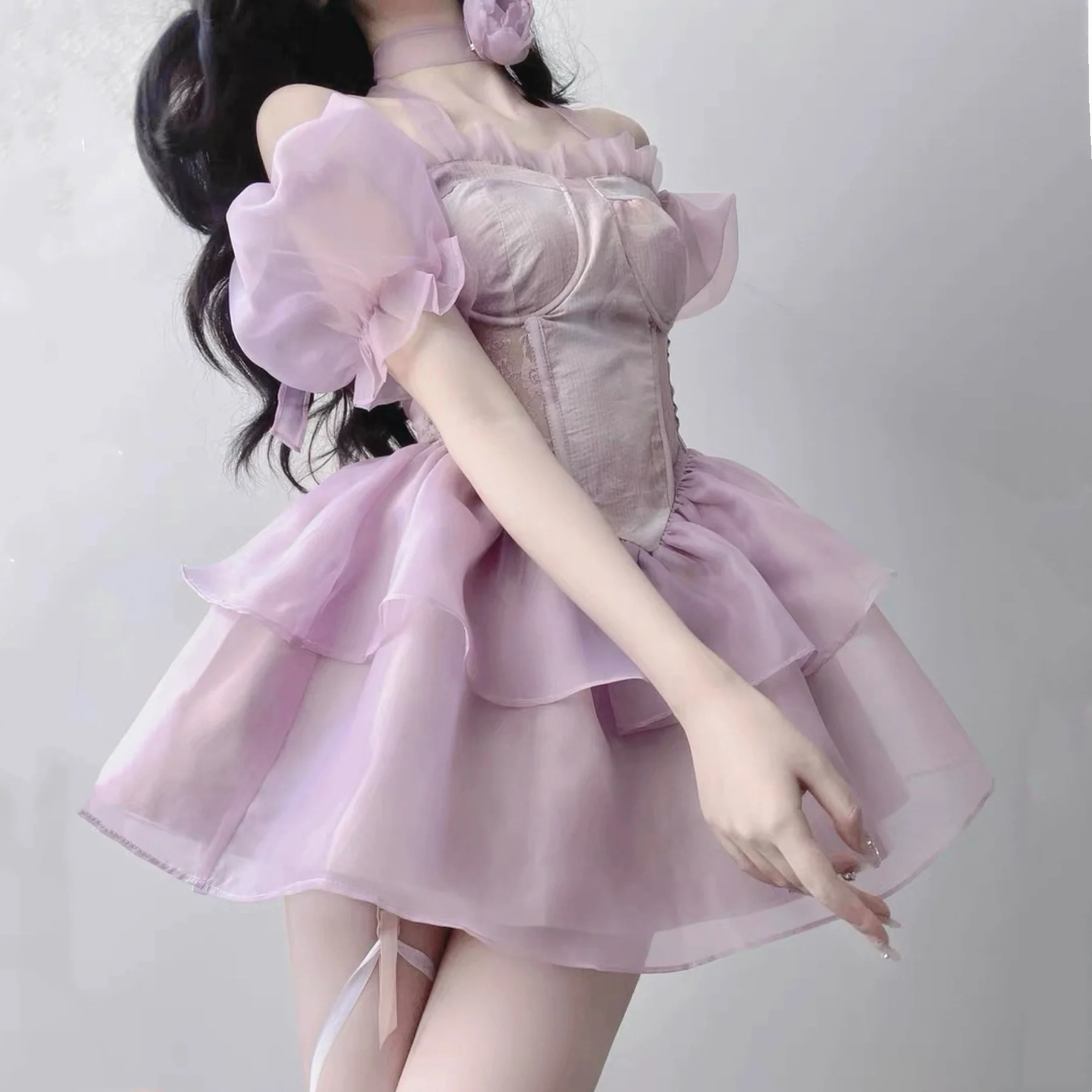 Fairy purple dress HA2581 - Image 3