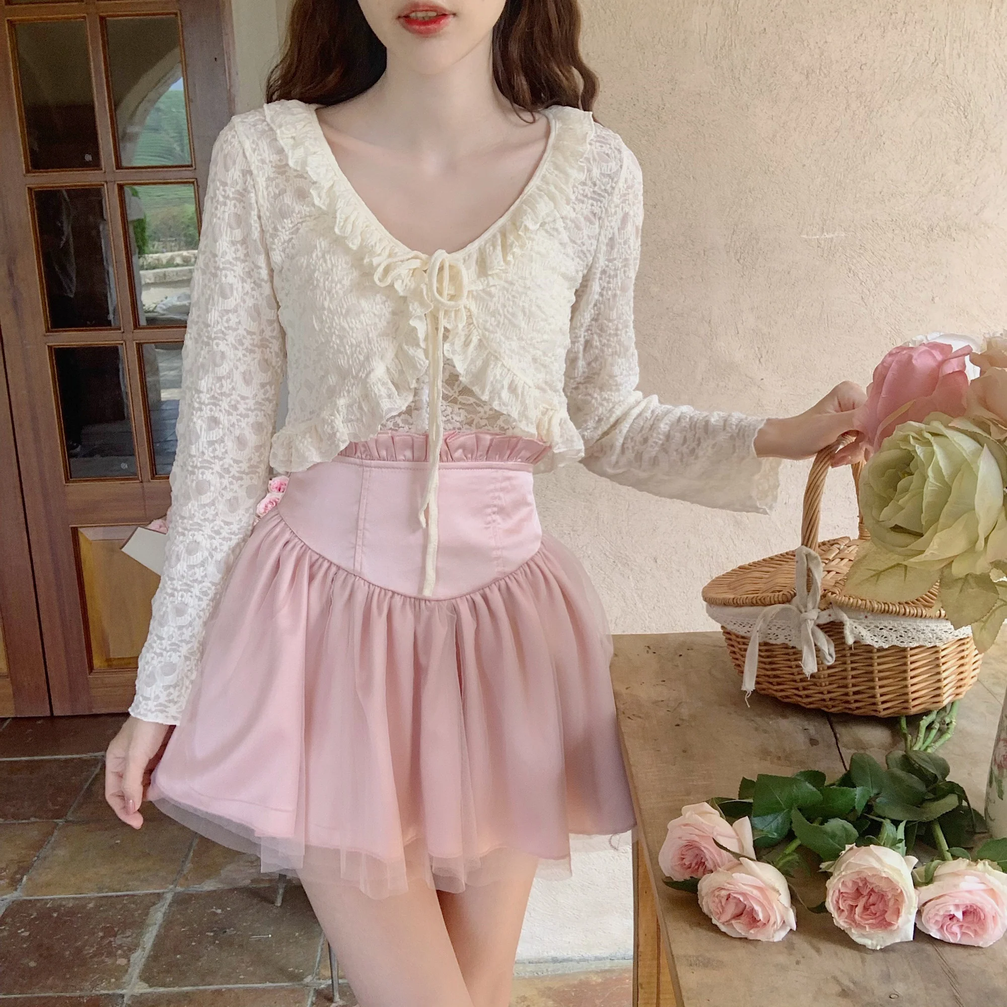 Fairy romantic cardigan small vest short coat   HA1088 - Image 4