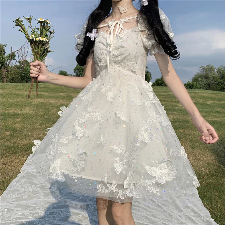 Fairy sweet white dress   HA0692 - Image 4