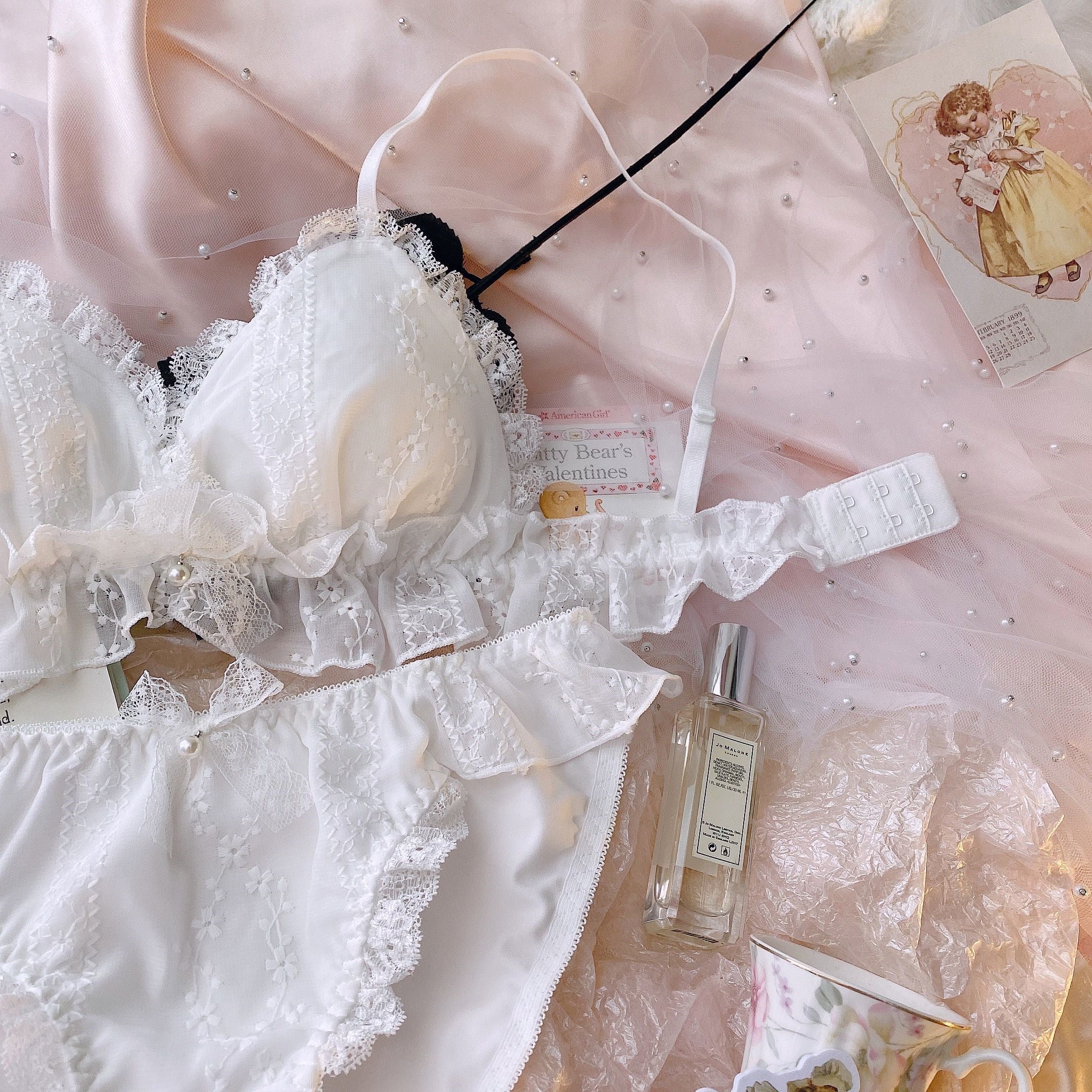 Fairy White Bra Set   HA0672 - Image 3