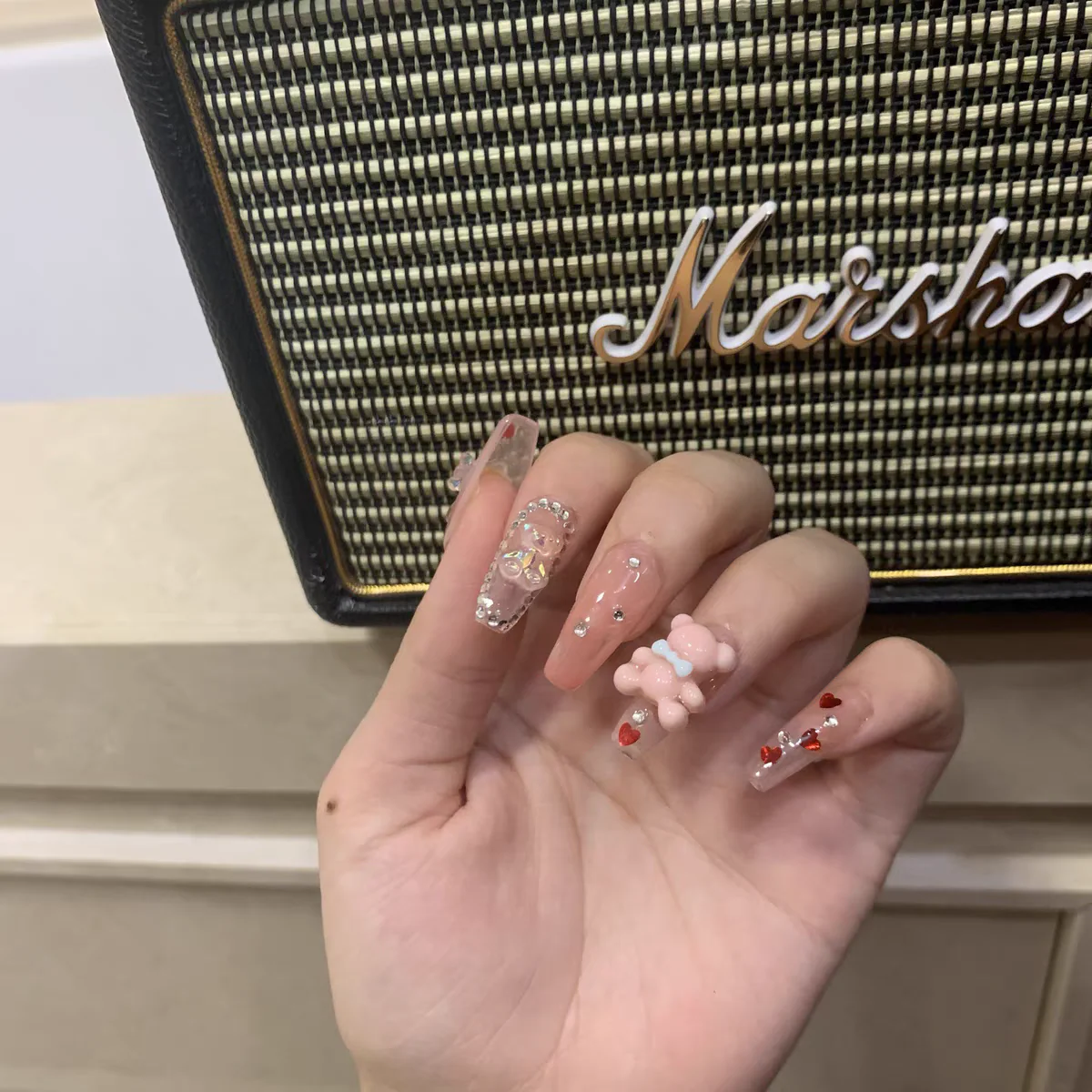 Fire Heart Nail Art  HA00135 - Image 3