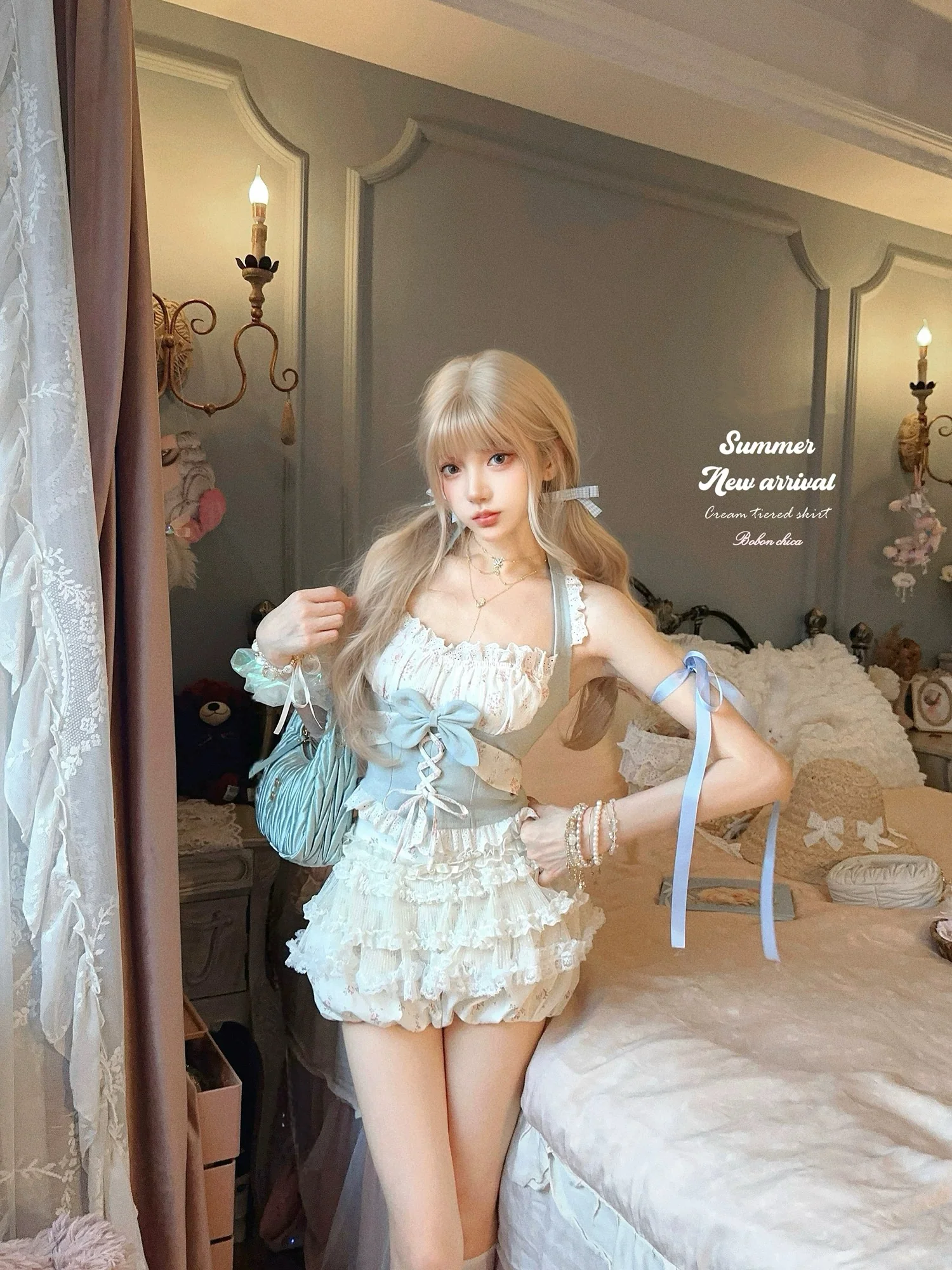 Floral halter neck suspenders HA29739 - Image 6
