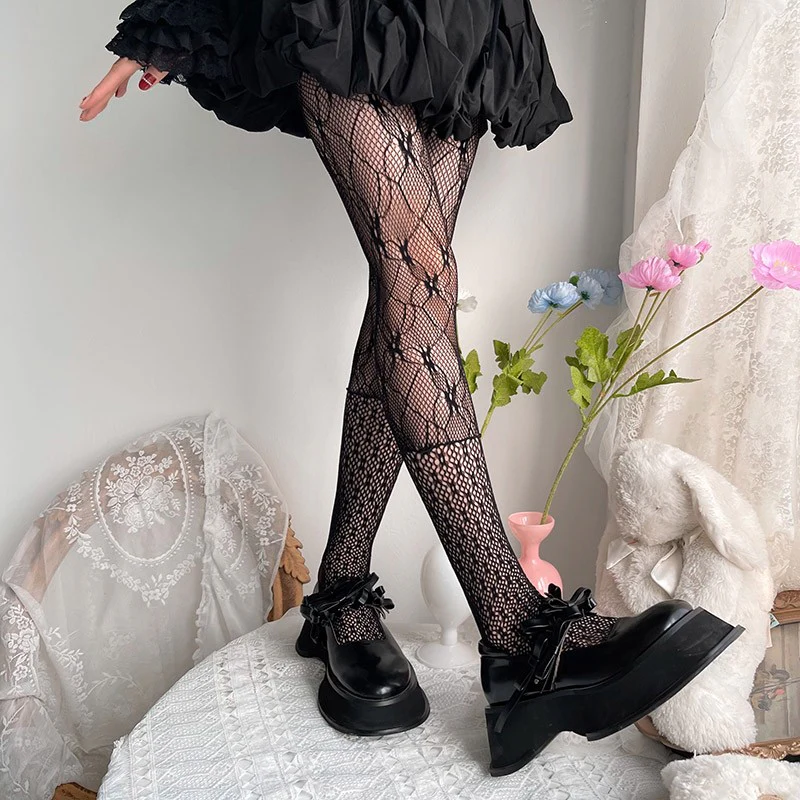 Floral Pantyhose Hollow Lace Pants  HA1405 - Image 2