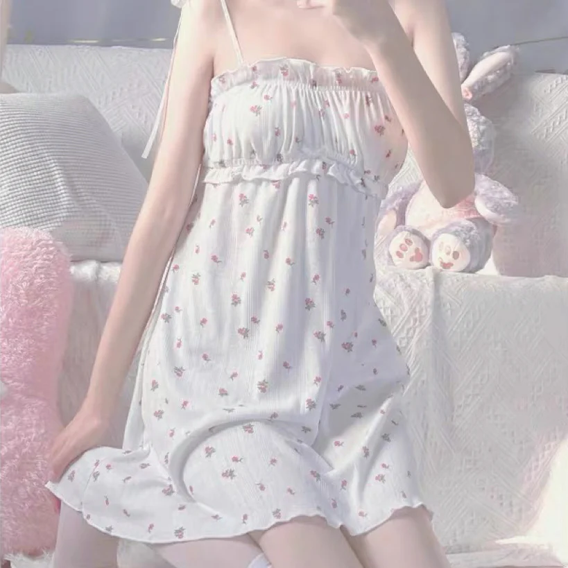 Floral sling night dress HA1602 - Image 3