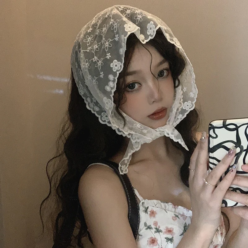 Floral turban triangle scarf   HA2050 - Image 2