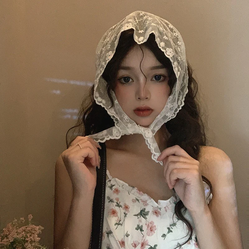 Floral turban triangle scarf   HA2050 - Image 3