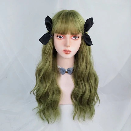 Fluorescent green long curly hair  HA0253 - Image 3