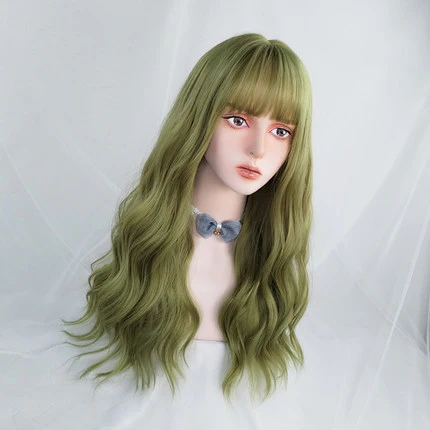 Fluorescent green long curly hair  HA0253 - Image 5