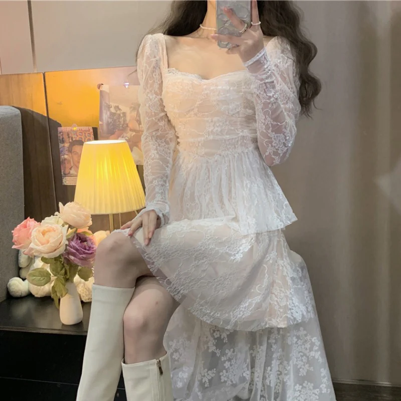French Lace Dress HA0902 - Image 3