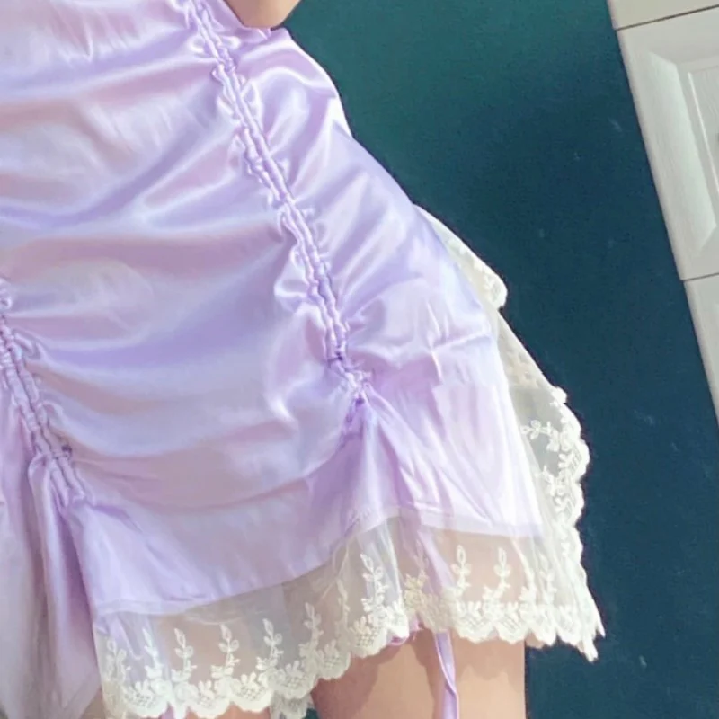 French satin lace nightdress   HA1581 - Image 4