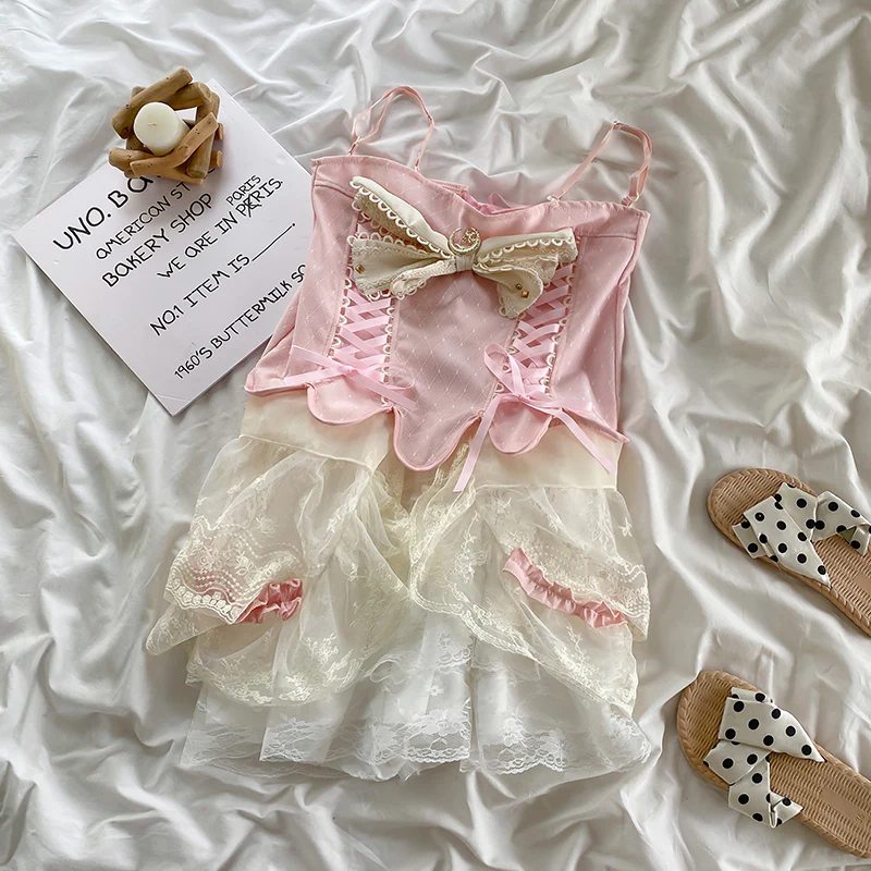 Cute Bow cake two-piece set HA0984 - Image 3