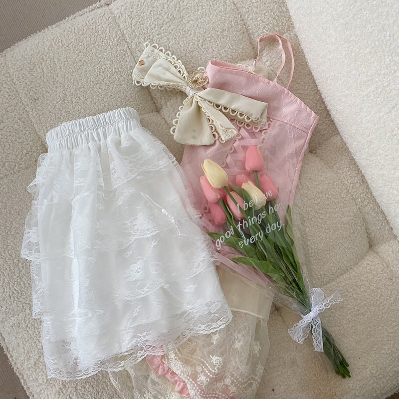 Cute Bow cake two-piece set HA0984 - Image 7