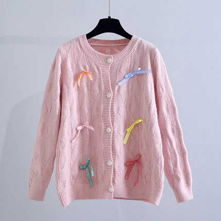 Fresh Bow Knit Cardigan HA425 - Image 4
