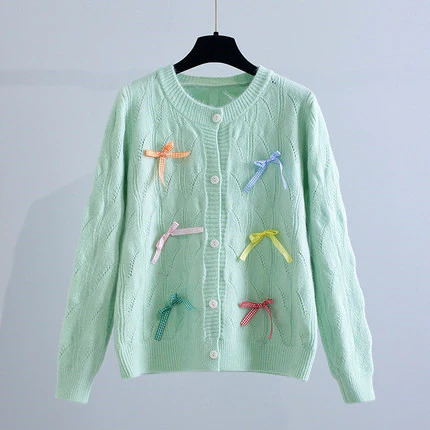 Fresh Bow Knit Cardigan HA425 - Image 5