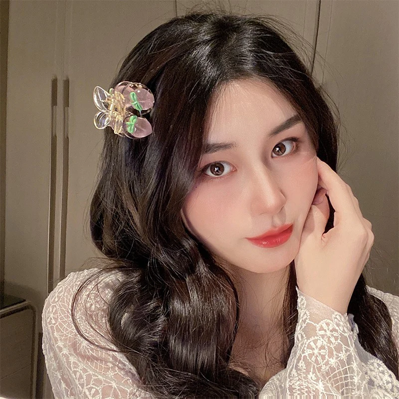 Fruit Pink Peach Hair Clip   HA1504 - Image 4