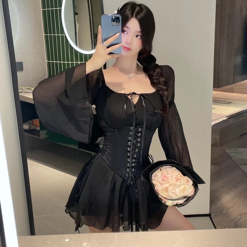 Gentle and Romantic Chiffon Dress   HA2127 - Image 2