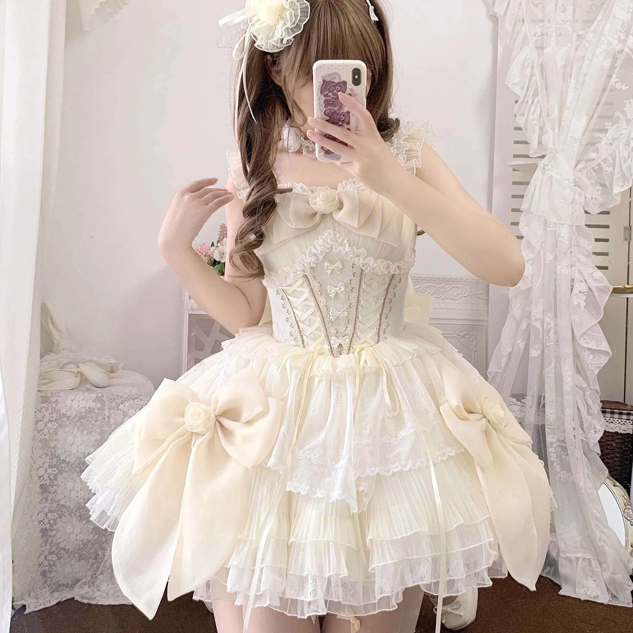 Gentle Beige Lolita Dress HA29729 - Image 4