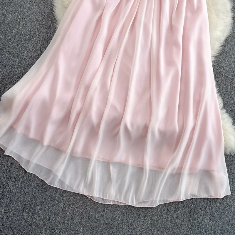 Gentle chiffon suspender dress HA1839 - Image 3