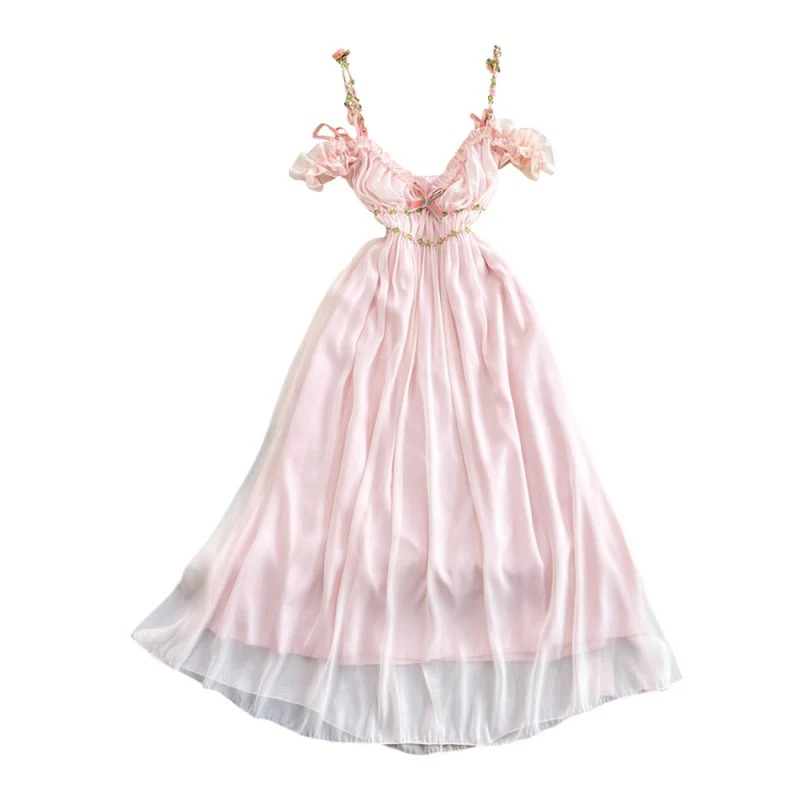 Gentle chiffon suspender dress HA1839 - Image 5