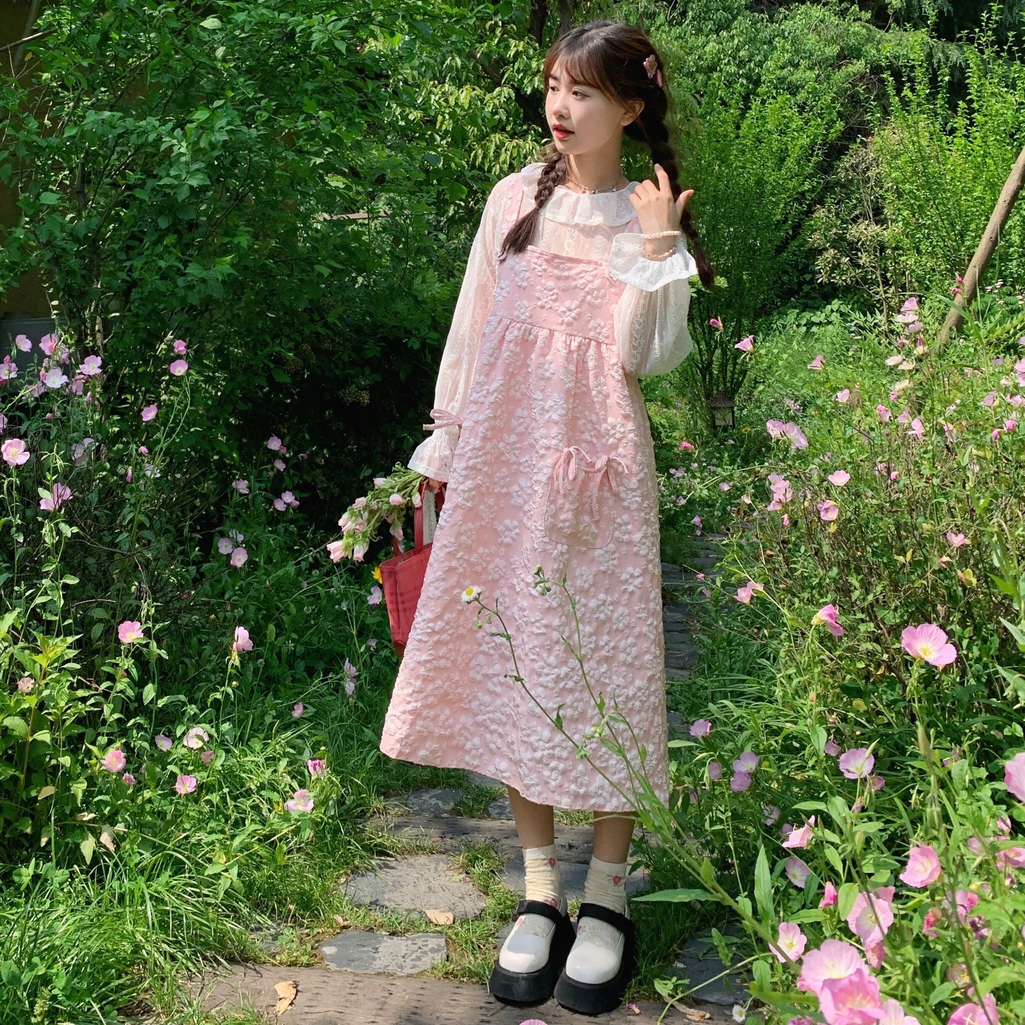 Gentle Embossed Butterfly Dress  HA0372 - Image 3