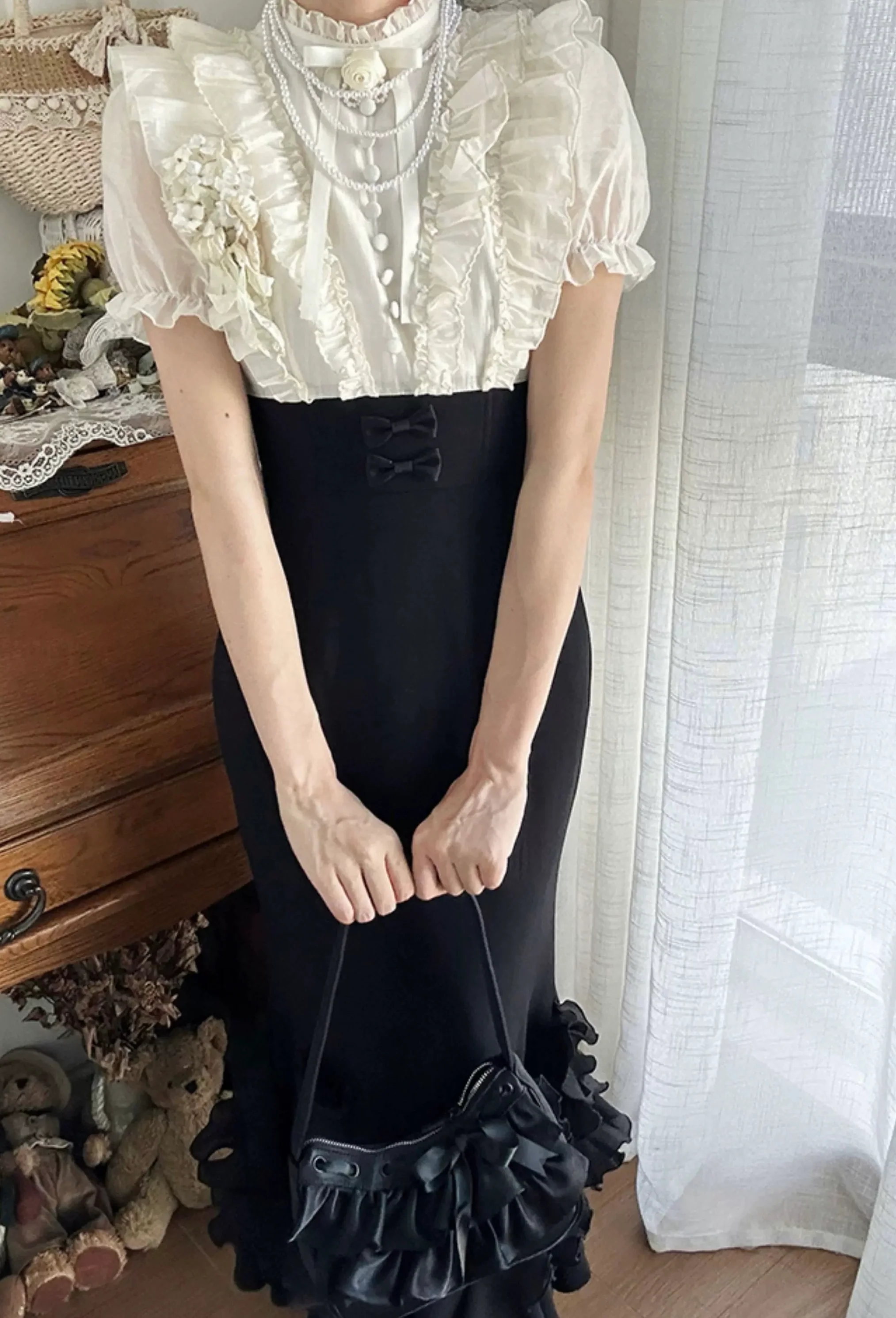 Gentle fishtail skirt suit HA2976 - Image 10