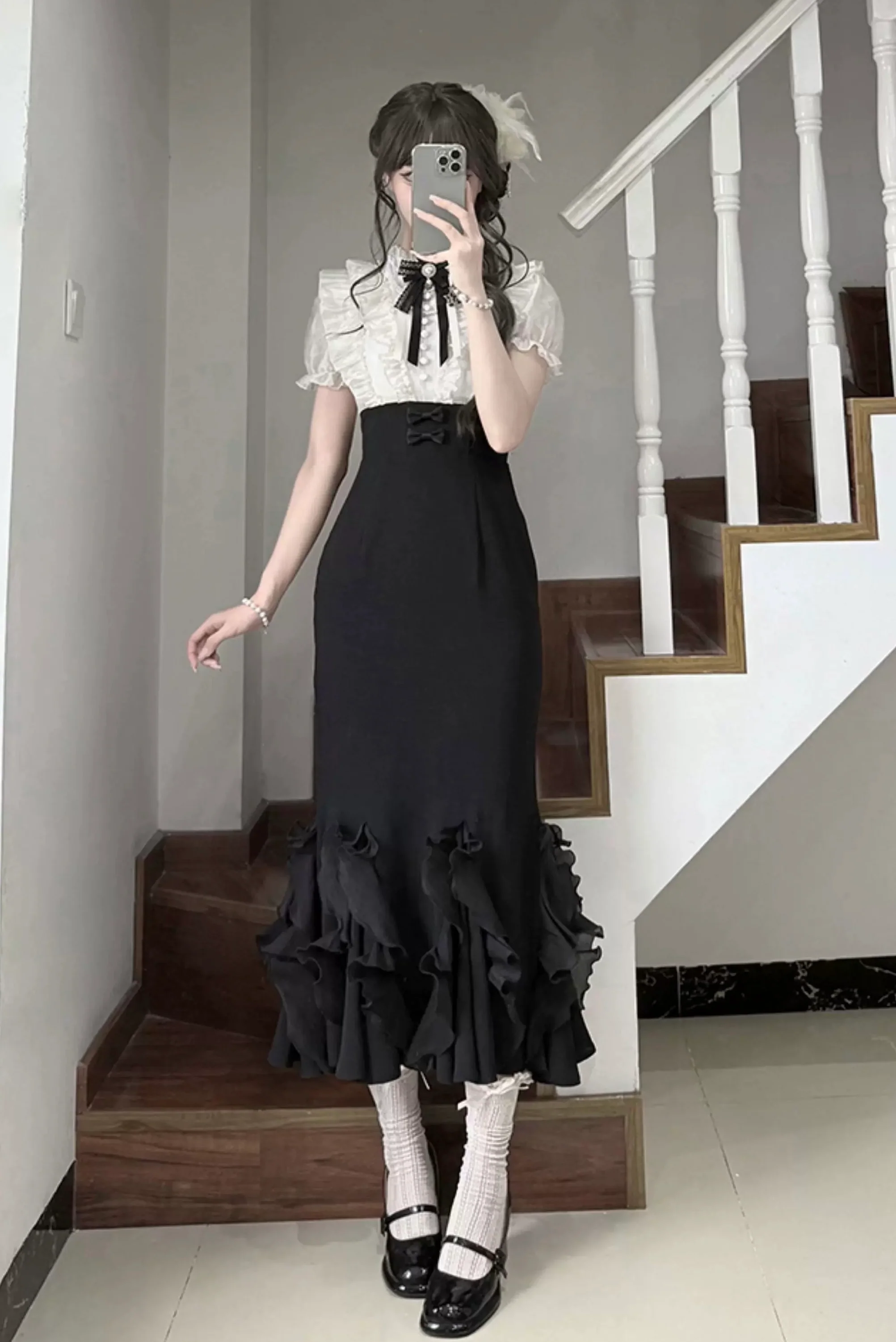 Gentle fishtail skirt suit HA2976 - Image 12