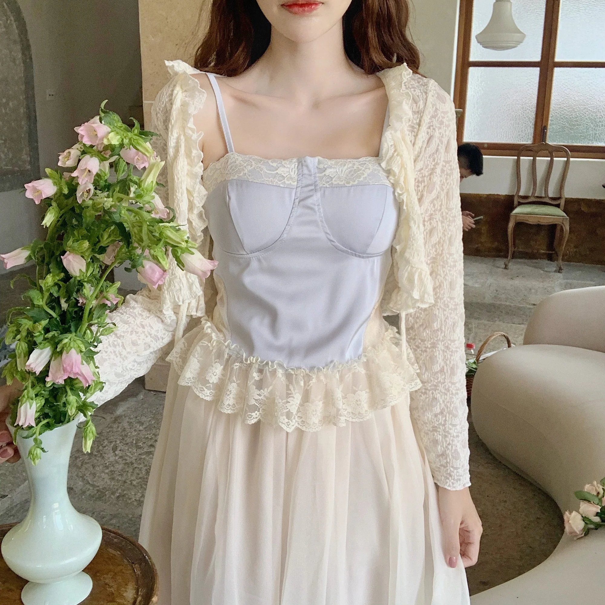 Gentle Lace Panel Camisole    HA1081 - Image 4