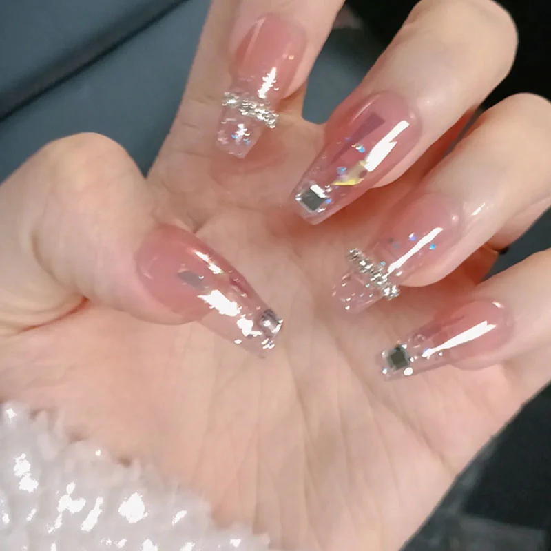 Gentle Rock Candy Crushed Gold Nail Patch HA0134 - Image 4