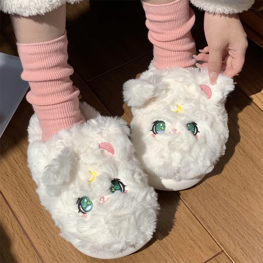 Girl Heart Cat Cotton Slippers   HA1344 - Image 4