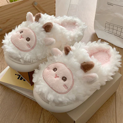 Girl Heart Cat Cotton Slippers   HA1344 - Image 7