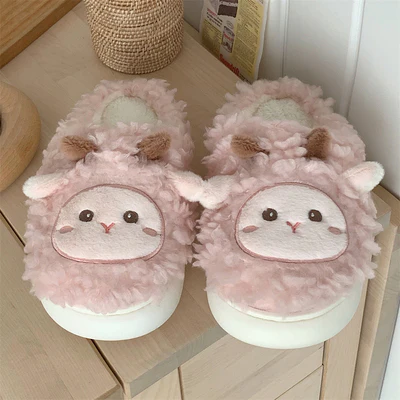 Girl Heart Cat Cotton Slippers   HA1344 - Image 8