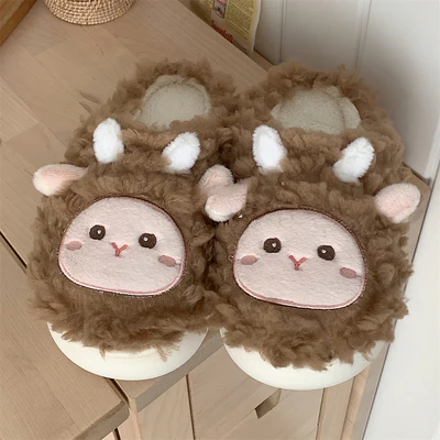 Girl Heart Cat Cotton Slippers   HA1344 - Image 9