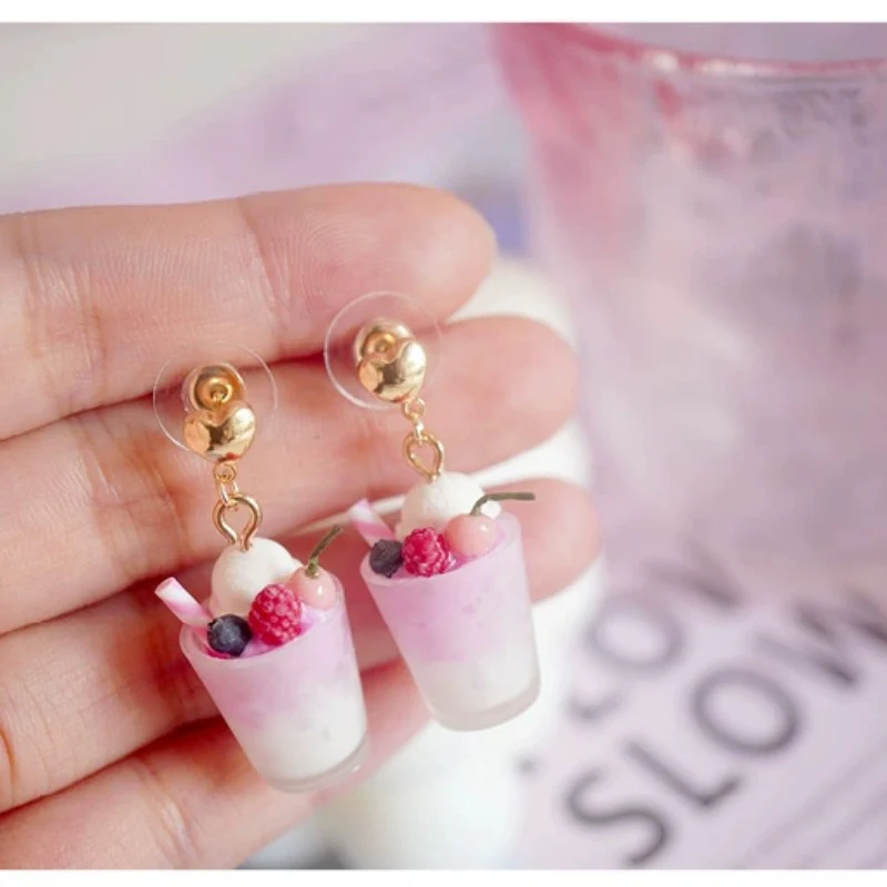 Girl Heart Pink Silver Earrings Ear Clips HA2030 - Image 2