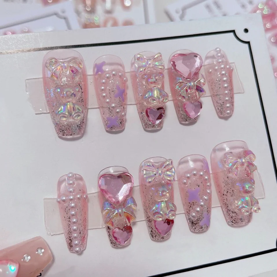 Girl Pink Sweet Cool Spicy Nail Art  HA1153 - Image 2