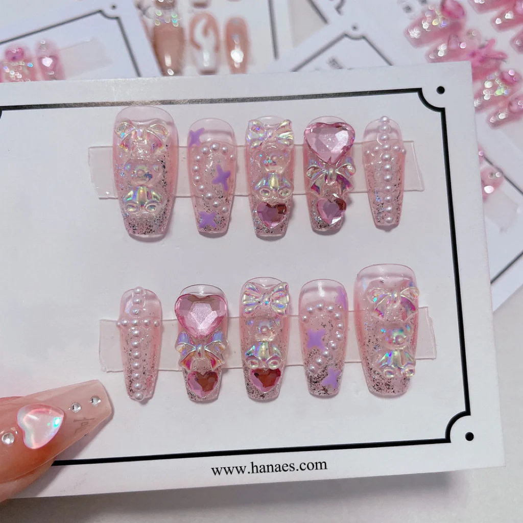 Girl Pink Sweet Cool Spicy Nail Art  HA1153 - Image 3
