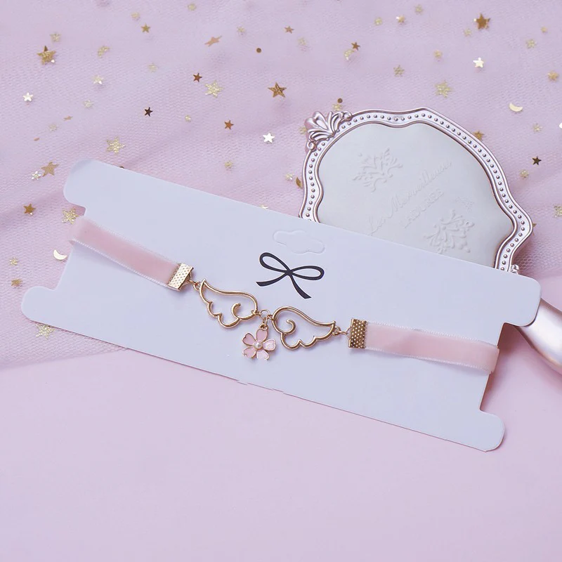 Girl Sakura Wing Choker Necklace  HA1523 - Image 3