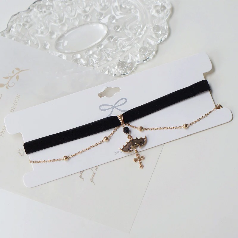 Girl Sakura Wing Choker Necklace  HA1523 - Image 4