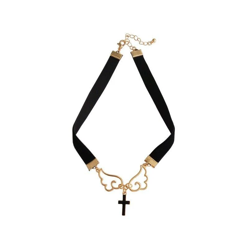 Girl Sakura Wing Choker Necklace  HA1523 - Image 5
