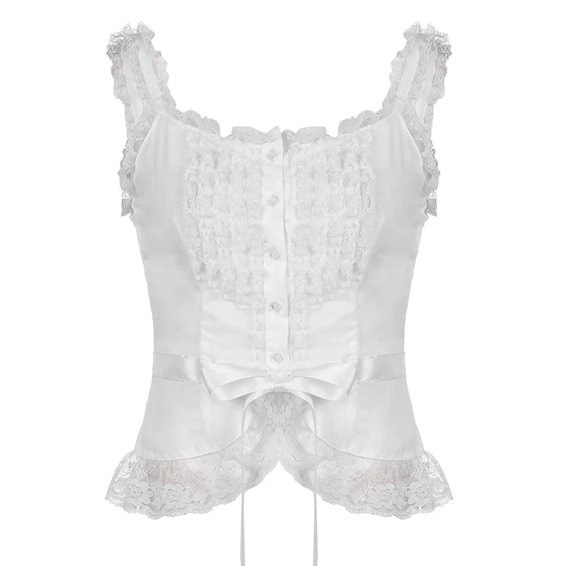 Girl stitching camisole top HA1571 - Image 5