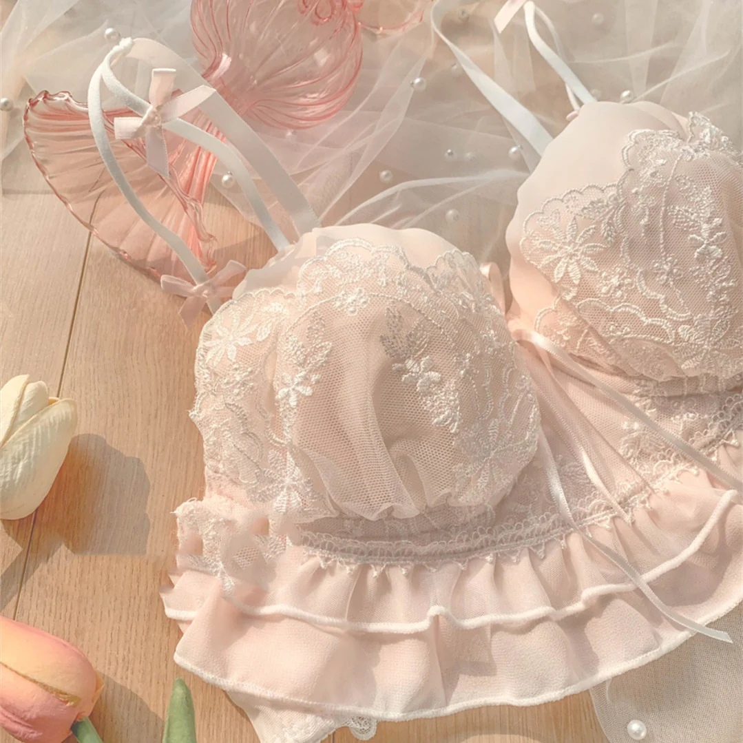 girls no steel ring small breast push up bra   HA0842 - Image 3
